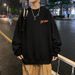 Loom Loom Vibe Style Round Neck Sweatshirt For Men, Spring Autumn, Light European American Street Style, Handsome Top, Trendy And_viptrois.com