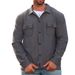 Men's Jacquard Loose Fit Shirt Jacket – Trendy Spring & Autumn Casual Overshirt (White/Black/Khaki, S-XXXL)_viptrois.com