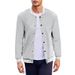 Men's Clothing Vintage American-Style Fleece Baseball Jacket – Thick Polyester Blend, Stand Collar, Ribbed Hem (Navy, Black, Red) – Relaxed Fit_viptrois.com