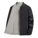 CT Live Broadcast Middle-aged Men's Reversible Stand Collar Jacket Spring New Style Young Business Solid Color Coat_viptrois.com