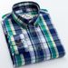 Men's Classic Check Long Sleeve Shirt – 100% Cotton Comfort Slim Fit Casual Shirt With Wrinkle-Resistant Wash_viptrois.com