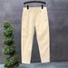 Men's Clothing Nine Point Pants Trendy Solid Color Casual Suit Pants Slim Design Pants_viptrois.com