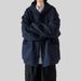 New Japanese Retro Loose Hooded Jacket Men's Solid Color Basic Casual Waffle Cardigan Sweatshirt_viptrois.com