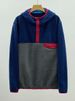 Men's Clothing Unisex Fleece-Lined Hoodie - Color Block Pullover With Brushed Interior, Winter Streetwear Essential (Blue/Gray, Coffee, S-XL)_viptrois.com