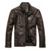 Men’s Genuine Leather Jacket – Classic Biker Style (Brown, Black, Earthy Yellow, M-5XL)_viptrois.com