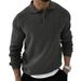 Loom European Station Foreign Trade Turn-Down Collar Slim Fit Long Sleeve Knitted Sweater 2024 Autumn New Cross-Border Men's_viptrois.com