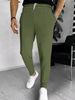 Men's Clothing Waffle Drawstring Sports Casual Trousers_viptrois.com