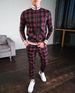 Men's Clothing Striped Sports Casual Suit Men's Large Size Slim Sports Trousers Jacket Two Piece Set Spring and Autumn_viptrois.com