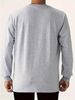 Men's Long Sleeved Round Neck Black T-shirt Top Loose 100 Cotton King Print_viptrois.com