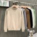 Men's Clothing Half Turtleneck Sweater Autumn And Winter Light Luxury Knitted Sweater High End Bottoming Shirt_viptrois.com
