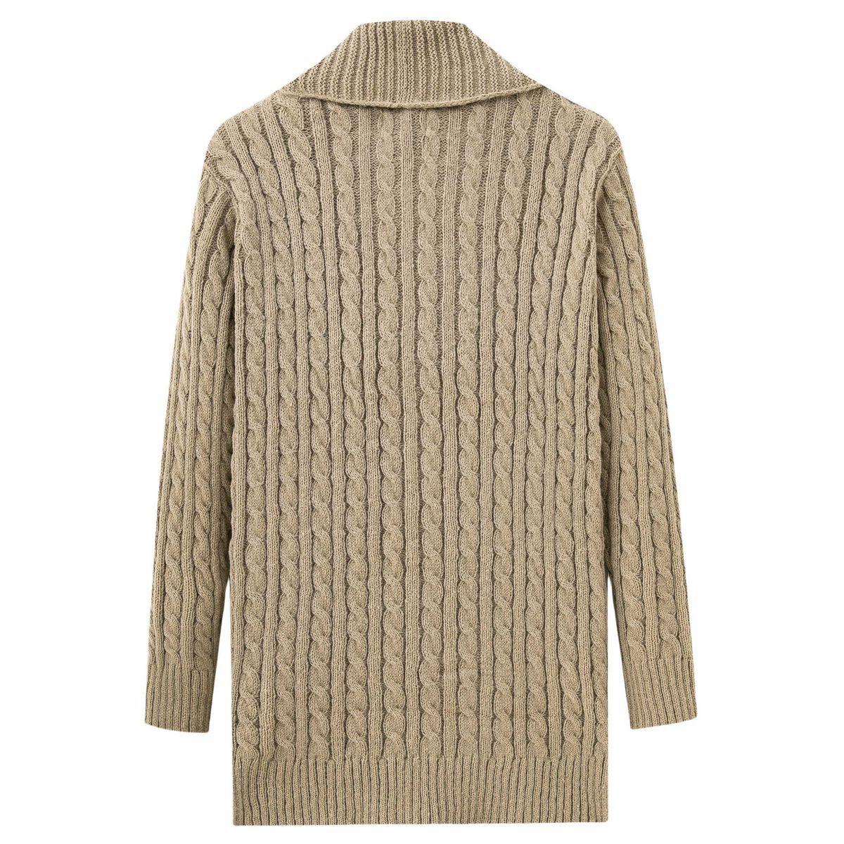 Loom Cross-Border Clothing Men's Long Cardigan Knit Jacket European And American Style Solid Color Autumn Winter Outdoor_viptrois.com