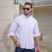Men's Clothing Plus Size Spring And Autumn Men's Long Sleeved Shirt Fat Guy Fat Large Loose Business Shirt_viptrois.com