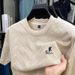 Men's Clothing Summer High Quality Jacquard Short Sleeved T Shirt Round Neck Simple Versatile Pony Embroidered T Shirt_viptrois.com