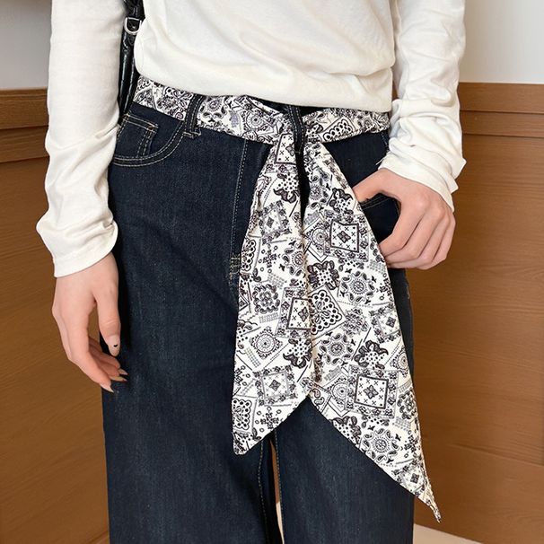 2025 New Long Silk Ribbon Waist Rope Belt For Women High-end Neck Decorative Necklace Scarf Accessory_viptrois.com