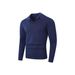 Men’s Button-Up Square Neck Knit Sweater – Spring/Autumn Casual Long Sleeve Pullover_viptrois.com