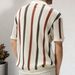 Loom Wholesale Men's Clothing European And American Style Coarse Knit Hollow Out Knitwear Striped Color-Block Woolen_viptrois.com