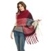 Unisex Autumn and winter circle sand coarse tassels large grid horizontal plaid scarf shawl collar_viptrois.com
