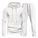 Men's Jacquard Checkered Hooded Sweatshirt & Pants Set - Casual Loungewear For Autumn ( Black/White/Khaki/Army Green/Dark Grey)_viptrois.com