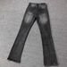 American-style Deconstructed Black Gray Pattern Clean-fit High Street Style Washed Straight-leg Jeans With A Vintage_viptrois.com