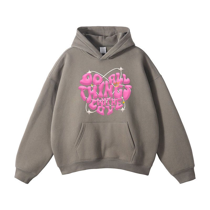 Men's Oversized Drop Shoulder Velvet Letter Print Sweatshirt - Soft Cotton Streetwear Pullover Hoodie For Casual Comfort_viptrois.com