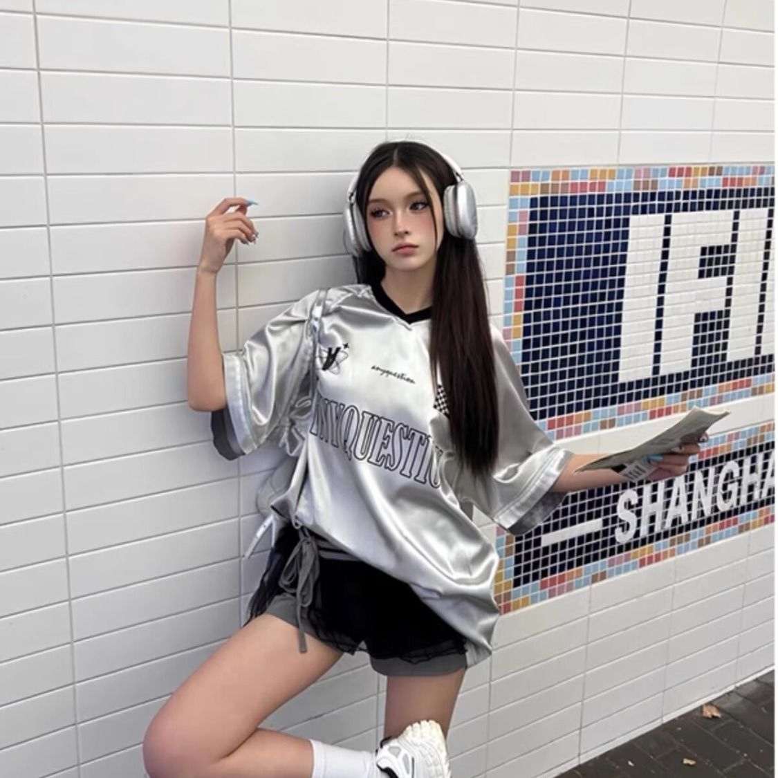 Summer America Style Letter Prit T-Shirt Desig Sese Loose Casual Sports Jersey Top_viptrois.com