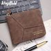 Wallet Card Cases Simple Men's Short Zipper Wallet Stitching Retro Fashion Multi Card Slot Zipper Coin Purse_viptrois.com
