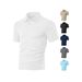 Men's Clothing New Summer Loose Casual Lapel Jacquard Cloth Short Sleeved Polo Shirt_viptrois.com