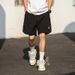 Men's Clothing Hem Arc Slit Design Functional Sports Shorts_viptrois.com