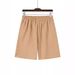 Premium Products Summer Beach Solid Color Shorts Trendy Three Quarter Plus Size Casual Men's Pants_viptrois.com