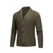 Men's Shawl Collar Cardigan – Relaxed Fit Acrylic Knit Sweater With V-Neck & Button Front (M-3XL, Machine-Washable For Autumn Casual Wear)_viptrois.com