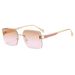 Men's Sunglasses New Small Frameless Sunglasses Plastic PC Trimmed UV Protection Fashion Square Frame Gradient Sun Protection Sunglasses_viptrois.com