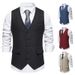 Retro Single-breasted Men's Suit Vest Casual Business_viptrois.com