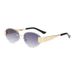 New Frameless Trimmed Metal Sunglasses Cross Border Retro UV400 Trendy Sunglasses High End Fashion_viptrois.com