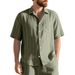 Men's Clothing Men's Striped Shirt Short Sleeved Casual New Loose Striped Short Sleeved Large Size Summer_viptrois.com