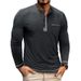 Men's Long Sleeve Button Pocket Shirt – Relaxed Fit Casual Top, Plus Size Friendly, Warm & Stylish Base Layer_viptrois.com