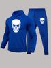 2025 Autumn/Winter New Men's Comfortable And Casual Hooded Hoodie Skull Head Guard Pants Set_viptrois.com