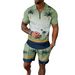 Men's 2-Piece Casual Sport Outfit - Short Sleeve Top & Athletic Shorts Set | Breathable Summer Activewear_viptrois.com