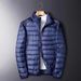 Pure Cross-Border Jacket Autumn Winter White Duck Down Lightweight Portable Plus Size Warm Casual Stand Collar Coat Men_viptrois.com
