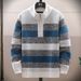Men's Stand Up Collar Half Zip Sweater Fashion Plus Velvet Thick Warm Casual Sweater Men_viptrois.com