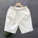 Luxury White Men's Summer Shorts Trendy Style Casual Five-Point Beach Pants_viptrois.com