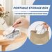 Mother & Kids 304 Stainless Steel Portable Children's Tableware Set Toddler Spoon And Fork With Storage Box Curved Handle Baby Training Spoon_viptrois.com