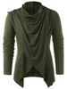Exclusive Men's Clothing Fashionable Solid Color Cardigan Design Men's Long Sleeved T Shirt_viptrois.com