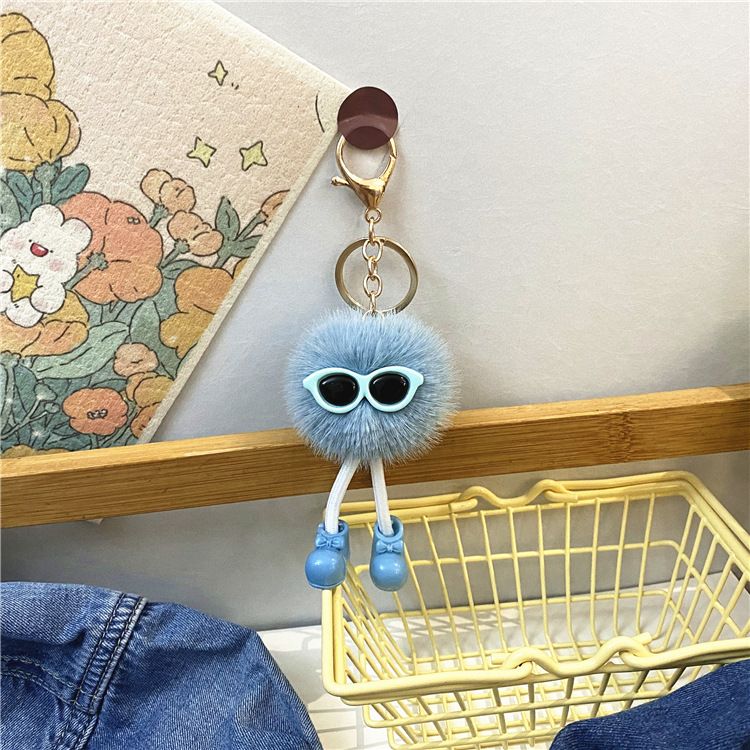 Bag Charm Creative Shoe Keychain Cute Three Dimensional Cartoon Small Coal Ball Doll Bag Pendant Car Key Chain Ornaments Gift_viptrois.com