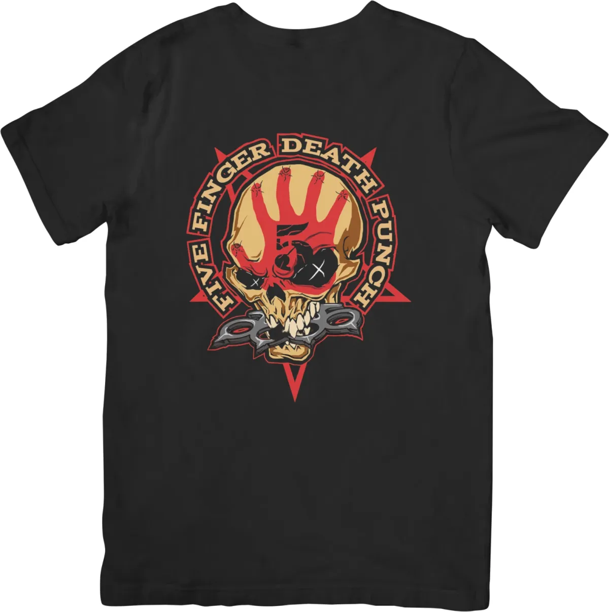 Five Finger Death Punch Music Fit For Men & Women Quality Cotton T-Shirt Mens Womens Tees Top Black_viptrois.com