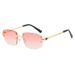 Men's Sunglasses New Fashion Internet Celebrity Sunglasses Women's Frameless Cut Edge Square Sunglasses Shooting Sunglasses_viptrois.com