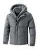 Men's Waterproof Windproof Hooded Jacket – Winter-Ready Fleece-Lined Coat With Zip Closure (Black/Beige/Grey, EU XXS-XXXL)_viptrois.com
