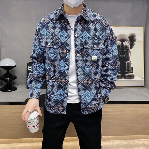 Men's Spring Workwear Denim Jacket Casual Nightlife Versatile Loose, Fashionable And Handsome Ins Super Hot Outerwear_viptrois.com