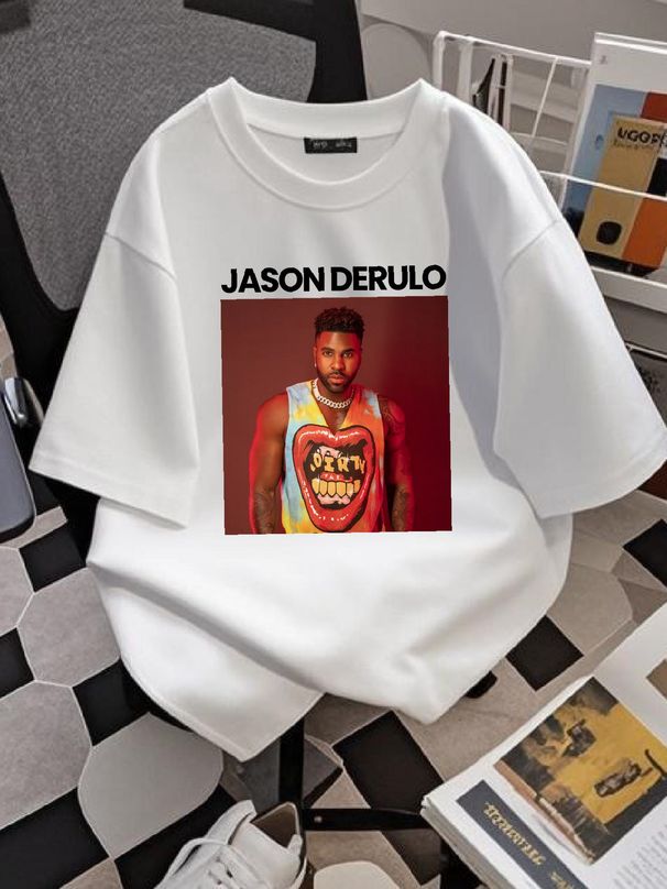 Vtg Jason Derulo Music Star Heavy Cotton S-3XL White Unisex Shirt Top For Everyday Wear Soft Stretched Versatile Slightly Comfortable Breathable_viptrois.com