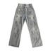Early Spring New Hot Stamping And Floor Dragging Jeans, 2025 High Waist Loose Summer Versatile Fashion Wide Leg Pants,_viptrois.com