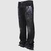 Men's Clothing 2025 New Men's Denim Straight Jeans Fashion Hot Elastic Embroidery Leg Pants Street Ins Stretch Jeans_viptrois.com